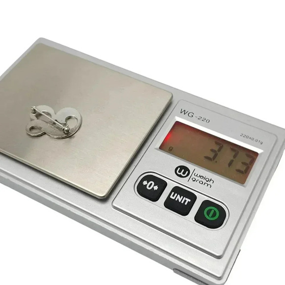 Danecraft Sterling Silver Swirl Monogram Inital S Brooch Pin Vintage - Picture 5 of 6